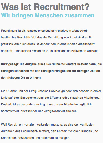 Deutsche Übersetzung "Was ist Recruitment"